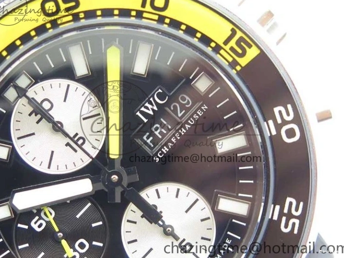 MIROTIME 0103 Aquatimer Chrono IW376702 SS BLS 1:1 Best Edition Black Dial on Black Rubber Strap A WellDesigned 7105